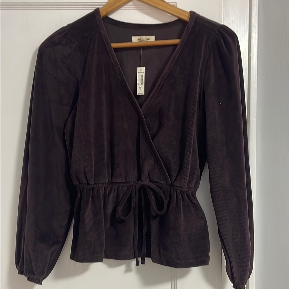 Madewell Corduroy Peplum Top
